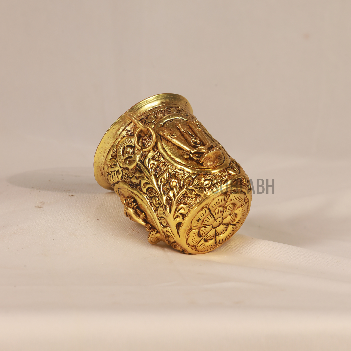 Brass Tumbler with Śaṅkh Chakra Nama