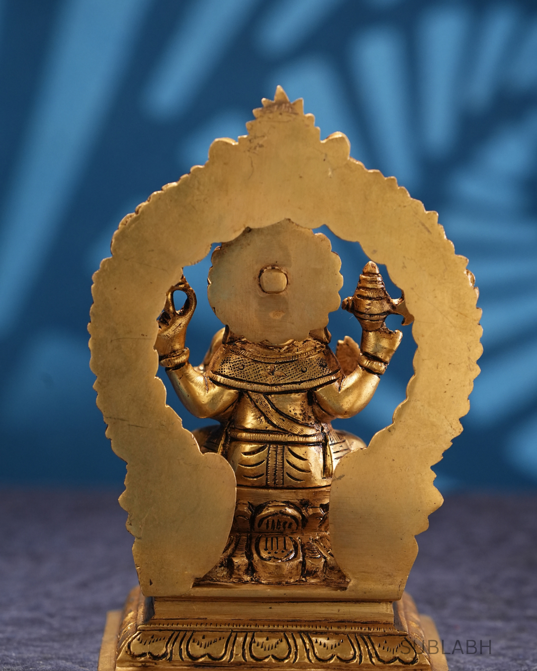 Sublabh Premium Golden Brass Lord Ganesha Idol β Sacred Vighnaharta Prosperity & Wisdom Statue