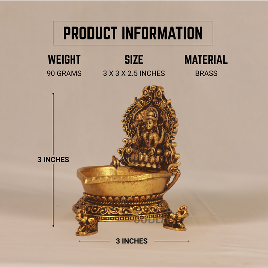 Lakshmi Deepam with Elephant Leg Shaped Base(Pair)(2 units)