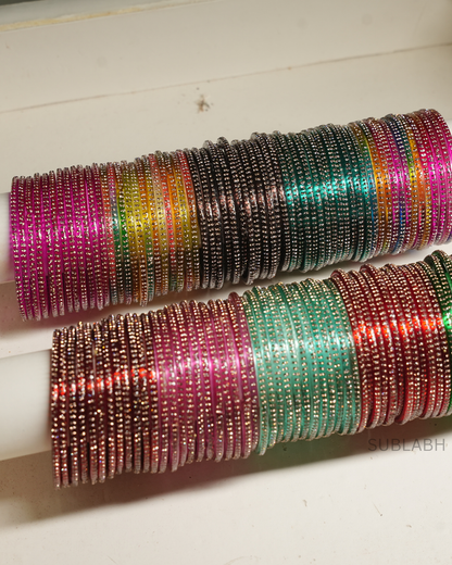 Bahaar Bangles-Uniform Gem Stone 4 Square(Dozen)