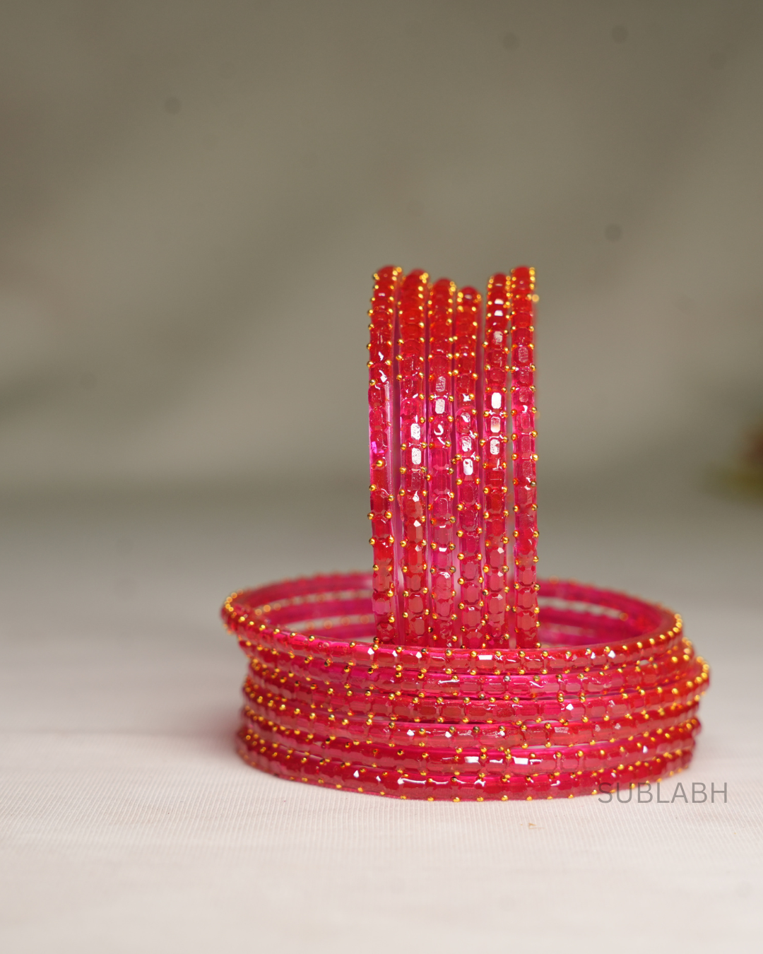 Bahaar Bangles - Double Dotted with Space between the two (Dozen)