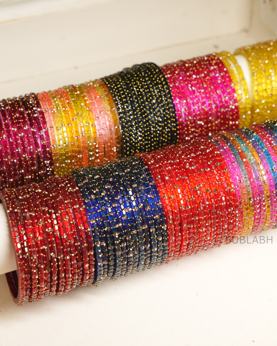 Bahaar Bangles - Star Speckled (more pronounced dots with less pronounced dots(Dozen)