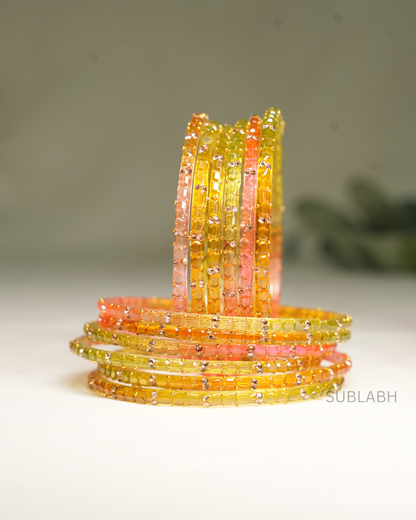 Bahaar Bangles - Star Speckled (more pronounced dots with less pronounced dots(Dozen)