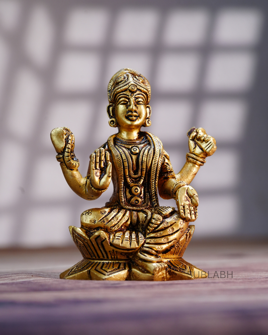 Sublabh Pure Brass Bala Tripura Sundari Idol – Sacred Sitting Balambika Murti for Beauty, Bliss & Spiritual Awakening