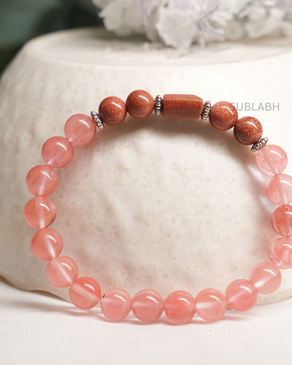 Premium Scorpio (Vrischika Rashi) Rudraksha & Agate Protection Bracelet | Mangal Manifestation Band