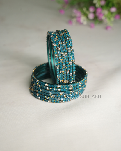 Bahaar Bangles - Clustered Gemstone with dots(Dozen)