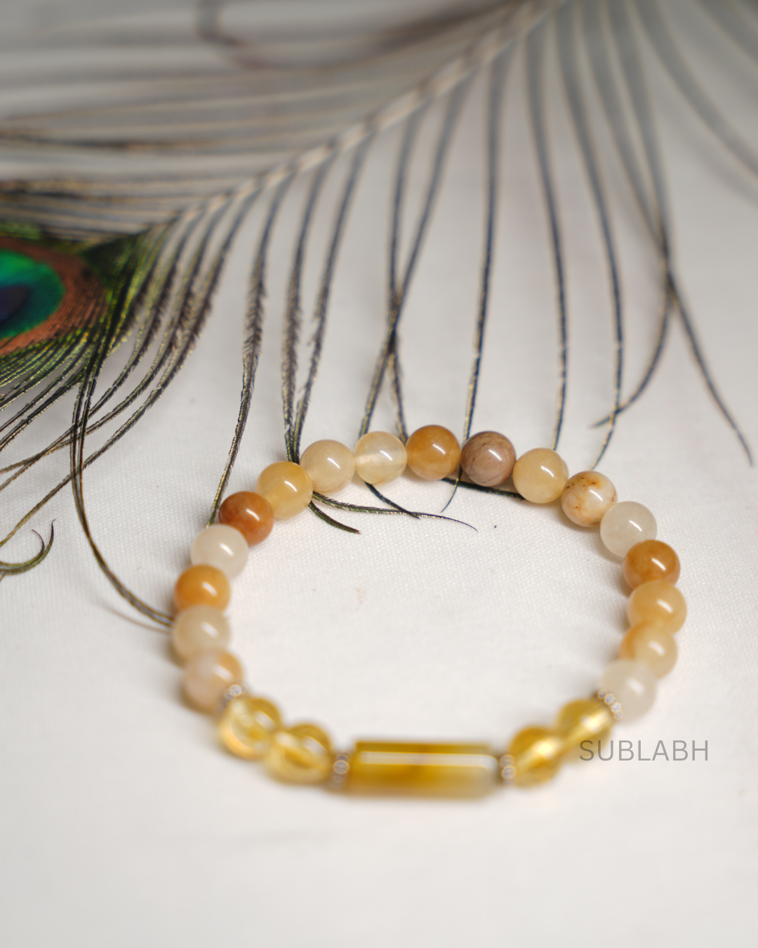 Premium Leo (Simha Rashi) Solar Radiance Bracelet – Tiger's Eye, Carnelian & Citrine Luxury Band