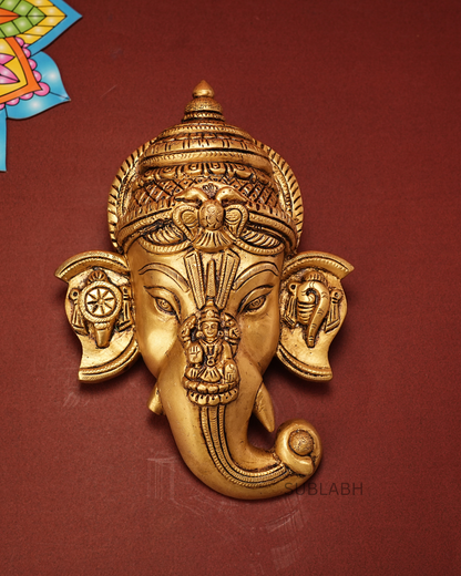 Sublabh Premium Brass Elephant Statue – Lucky Upward-Trunk Vastu & Prosperity Idol