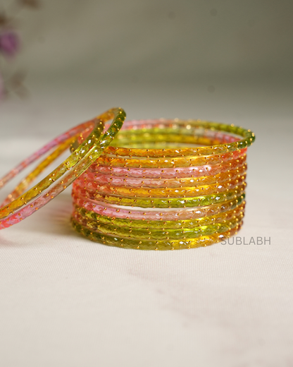 Bahaar Bangles- Non- uniform double Dotted (Dozen)