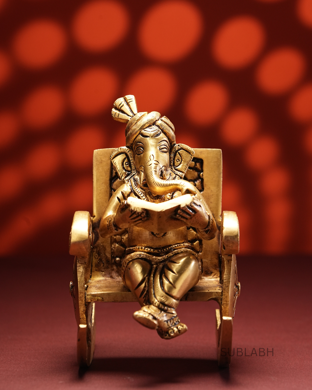 Sublabh Premium Brass Lord Ganesha Idol – Contemporary Vighnaharta Statue for Success, Wisdom & New Beginnings