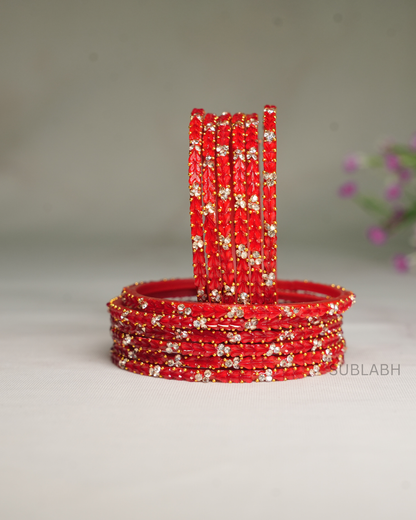 Bahaar Bangles - Clustered Gemstone with dots(Dozen)
