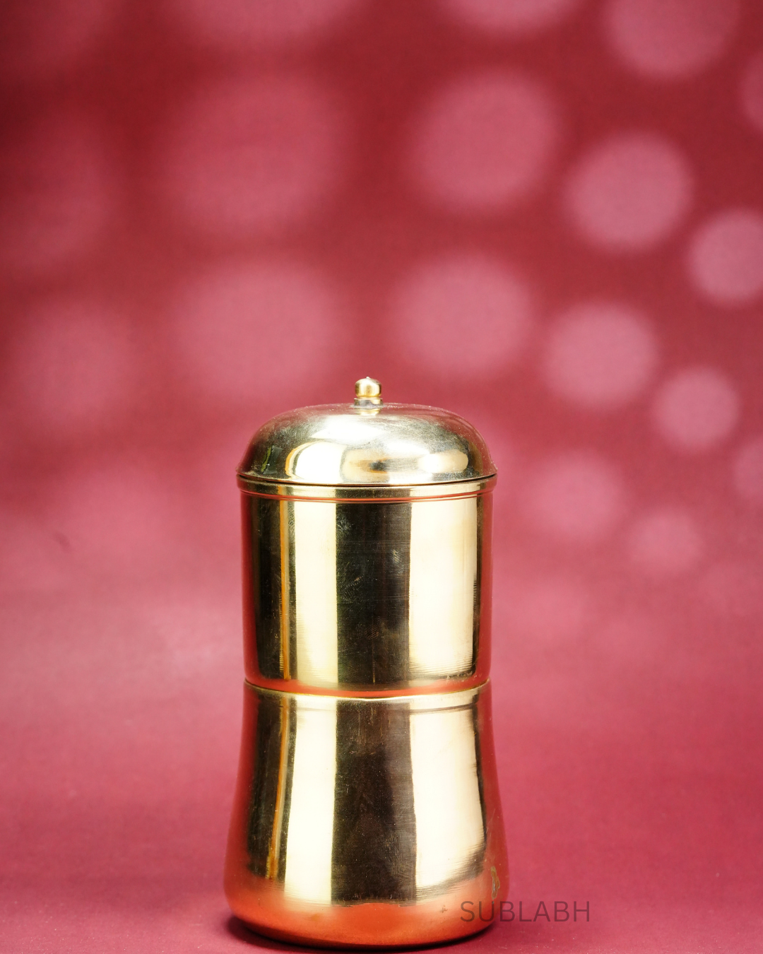 Sublabh Traditional South Indian Filter Coffee Maker – 100% Pure Brass Handcrafted Decoction Filter