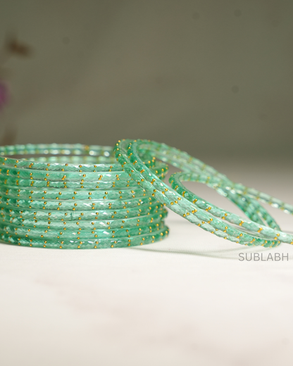 Bahaar Bangles- Non- uniform double Dotted (Dozen)