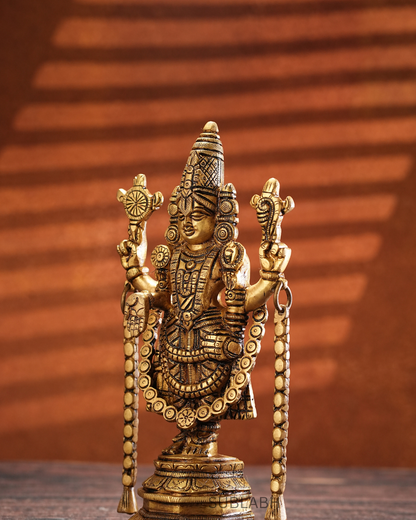 Sublabh Pure Brass Chaturbhuja Maa Lakshmi Idol – Exquisite Four-Armed Goddess of Wealth & Prosperity