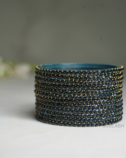 Bahaar Bangles - Spaced Double Dotted with Ridges(Dozen)