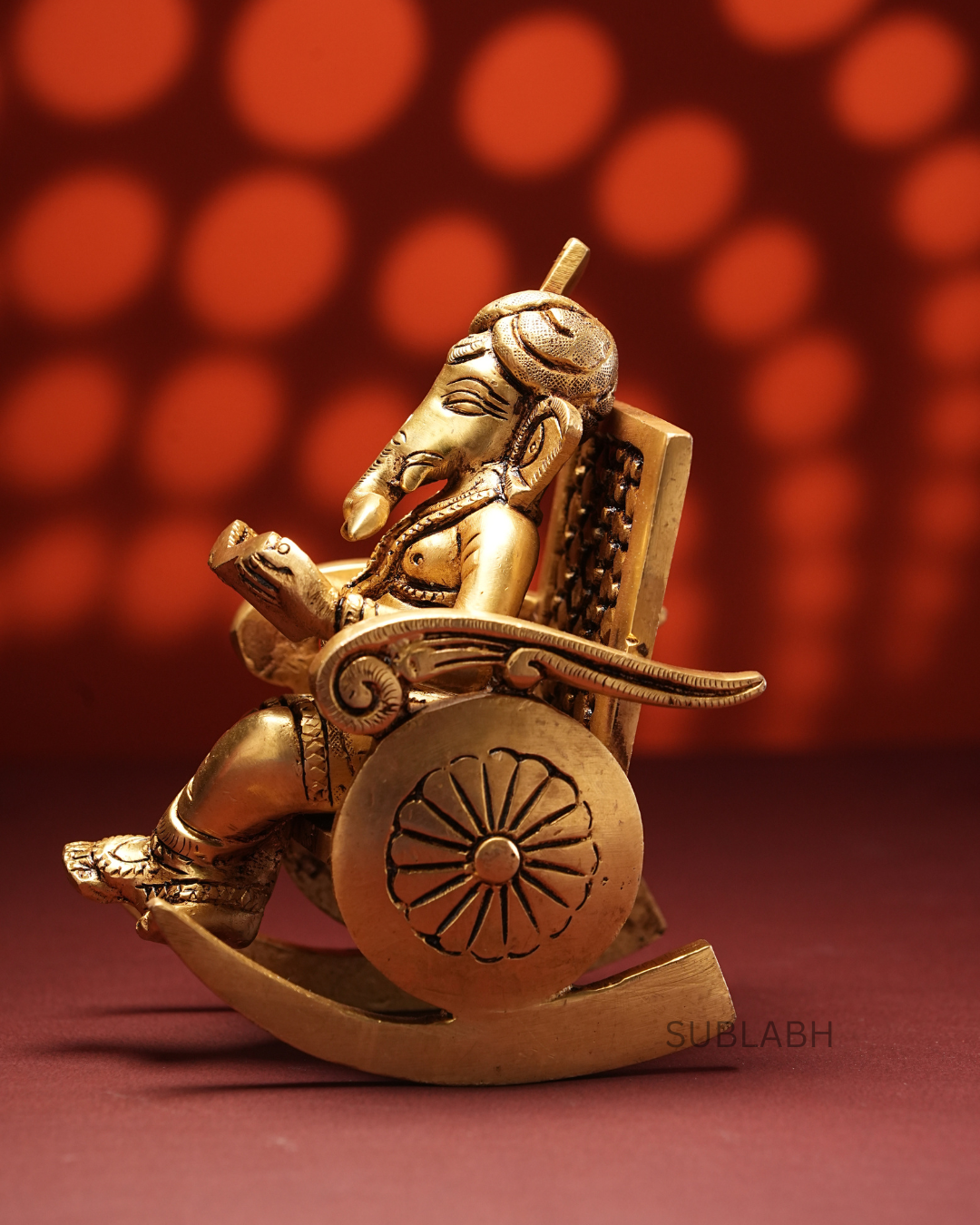 Sublabh Premium Brass Lord Ganesha Idol – Contemporary Vighnaharta Statue for Success, Wisdom & New Beginnings