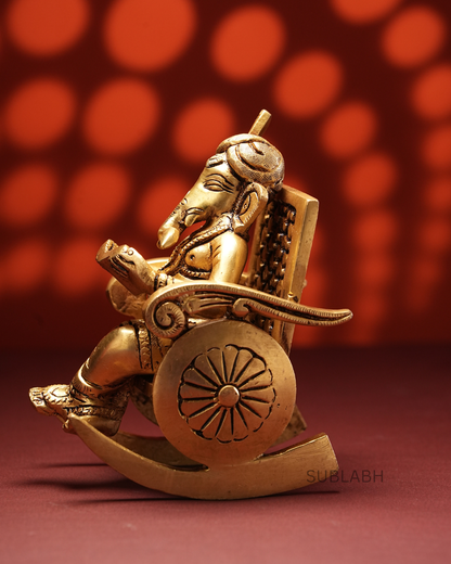 Sublabh Premium Brass Lord Ganesha Idol – Contemporary Vighnaharta Statue for Success, Wisdom & New Beginnings