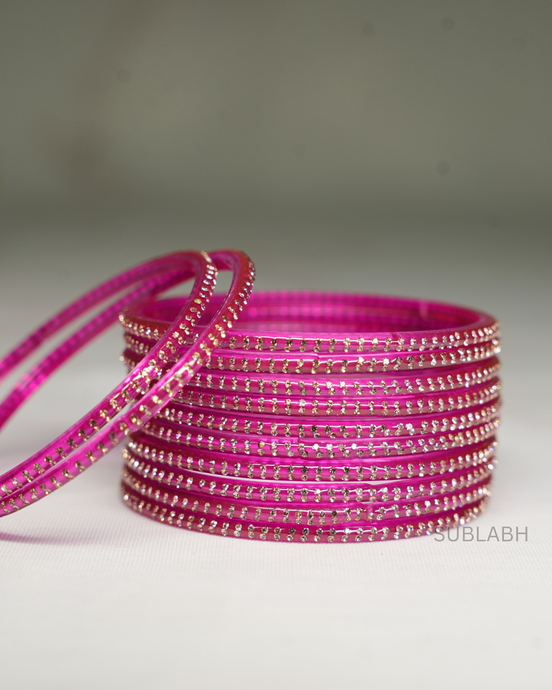 Bahaar Bangles-Uniform Gem Stone 4 Square(Dozen)