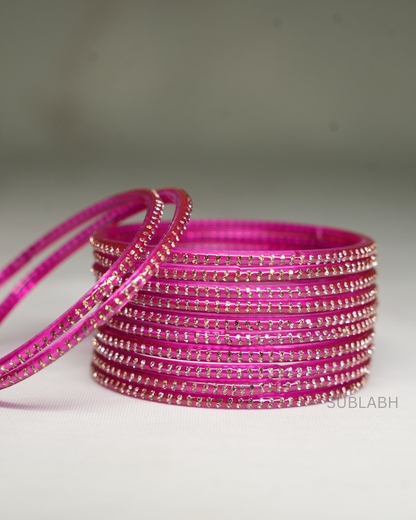 Bahaar Bangles-Uniform Gem Stone 4 Square(Dozen)