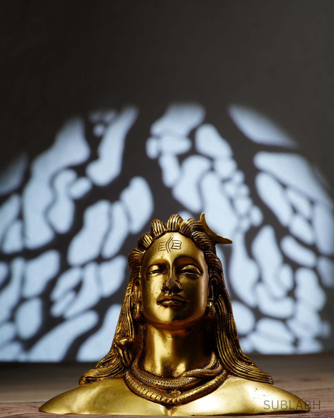 Sublabh Pure Brass Adiyogi Lord Shiva Idol – Handcrafted Meditative Bust Statue for Inner Strength & Transformation