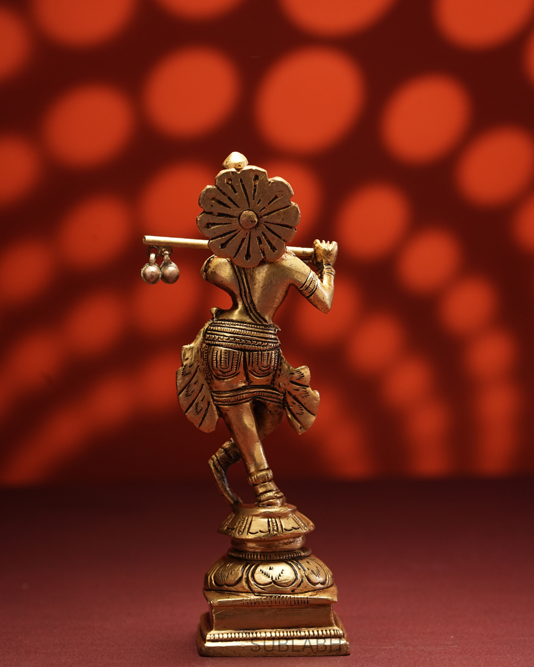 Sublabh Grand 2.5-Foot Brass Lord Krishna Statue – Exclusive Tribhanga Murari Flute Playing