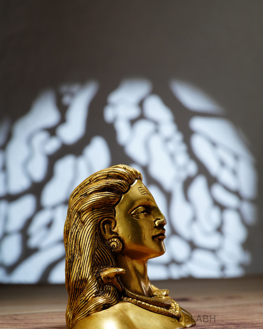 Sublabh Pure Brass Adiyogi Lord Shiva Idol – Handcrafted Meditative Bust Statue for Inner Strength & Transformation