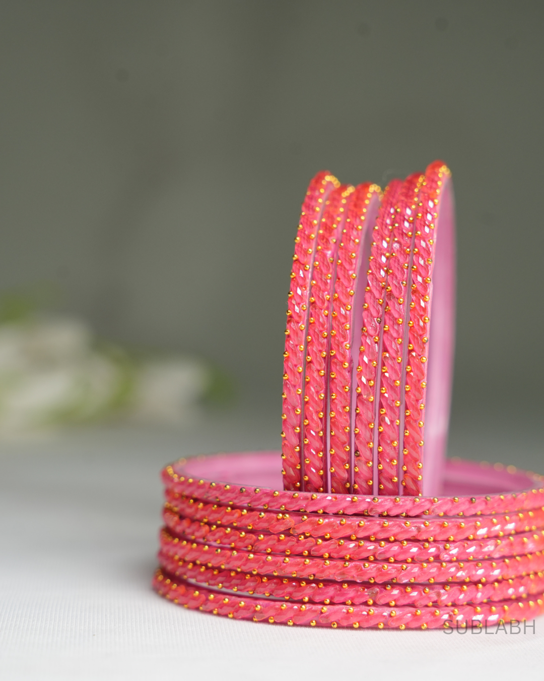 Bahaar Bangles - Spaced Double Dotted with Ridges(Dozen)