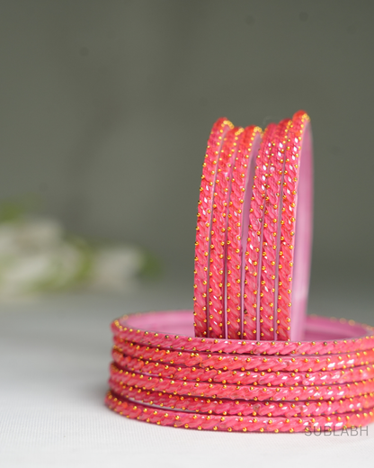 Bahaar Bangles - Spaced Double Dotted with Ridges(Dozen)