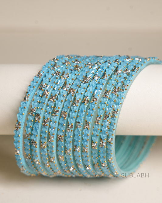 Bahaar Bangles - Clustered Gemstone with dots(Dozen)