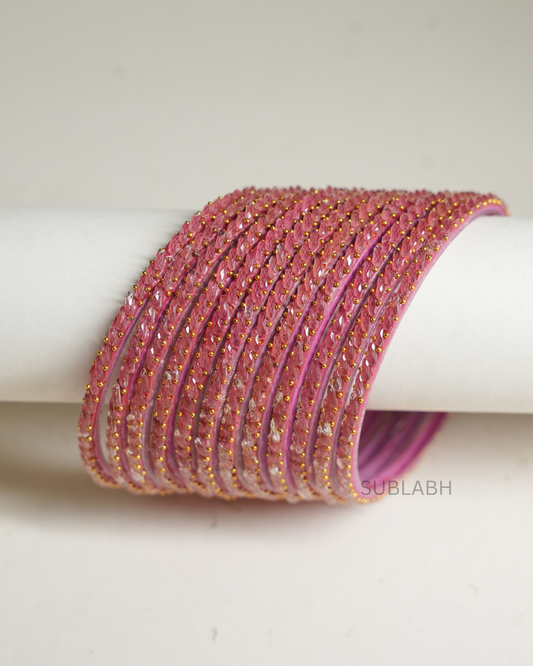 Bahaar Bangles - Spaced Double Dotted with Ridges(Dozen)