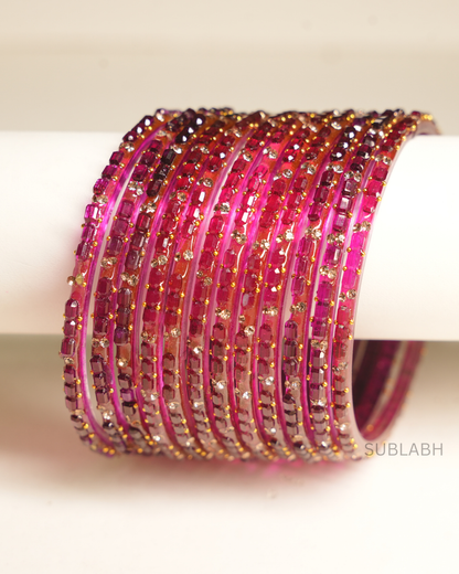 Bahaar Bangles - Star Speckled (more pronounced dots with less pronounced dots(Dozen)