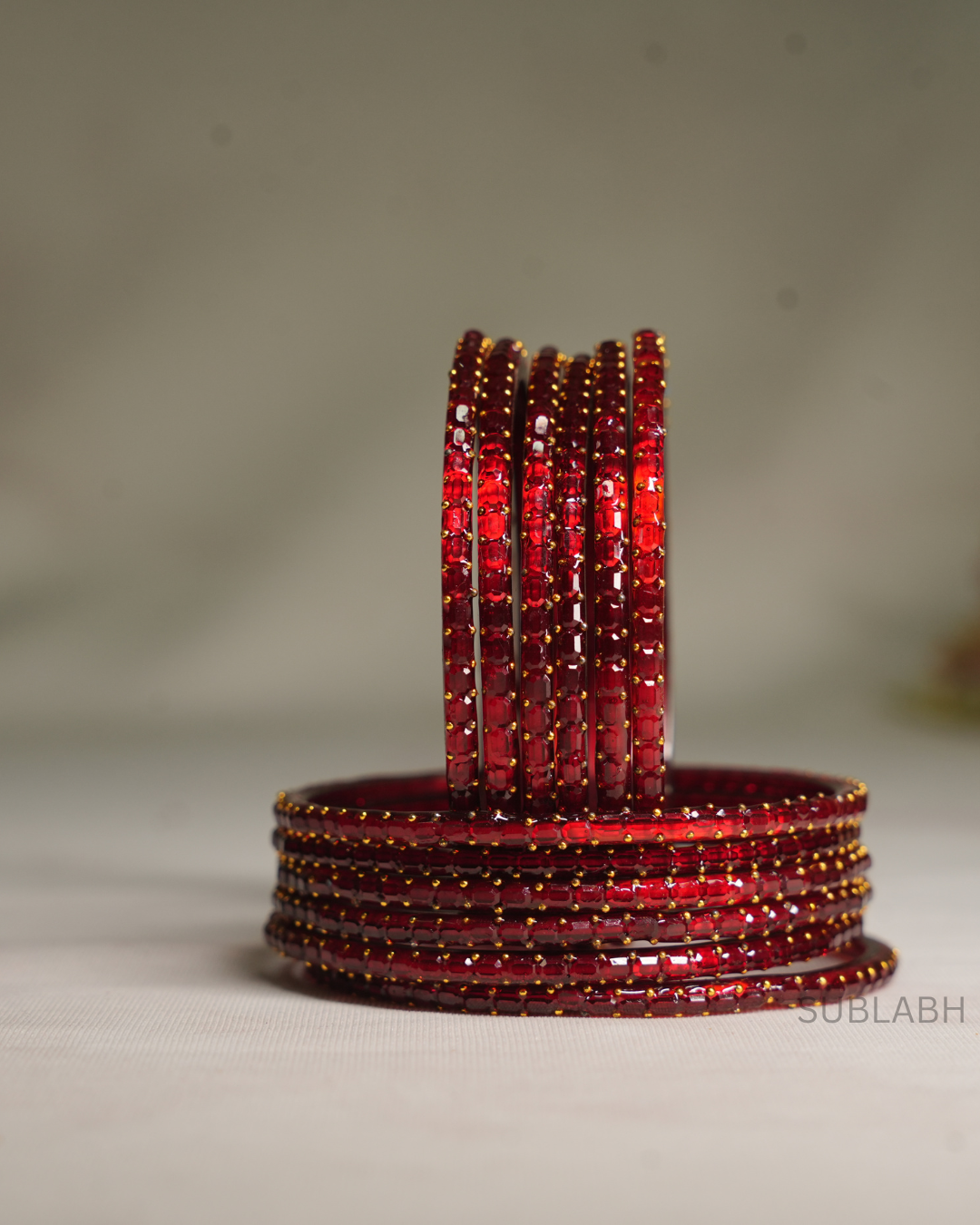 Bahaar Bangles - Double Dotted with Space between the two (Dozen)