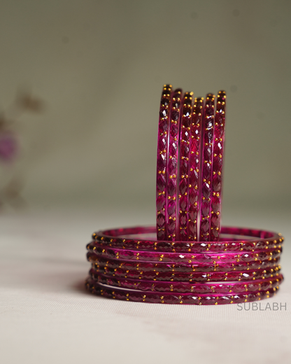 Bahaar Bangles- Non- uniform double Dotted (Dozen)