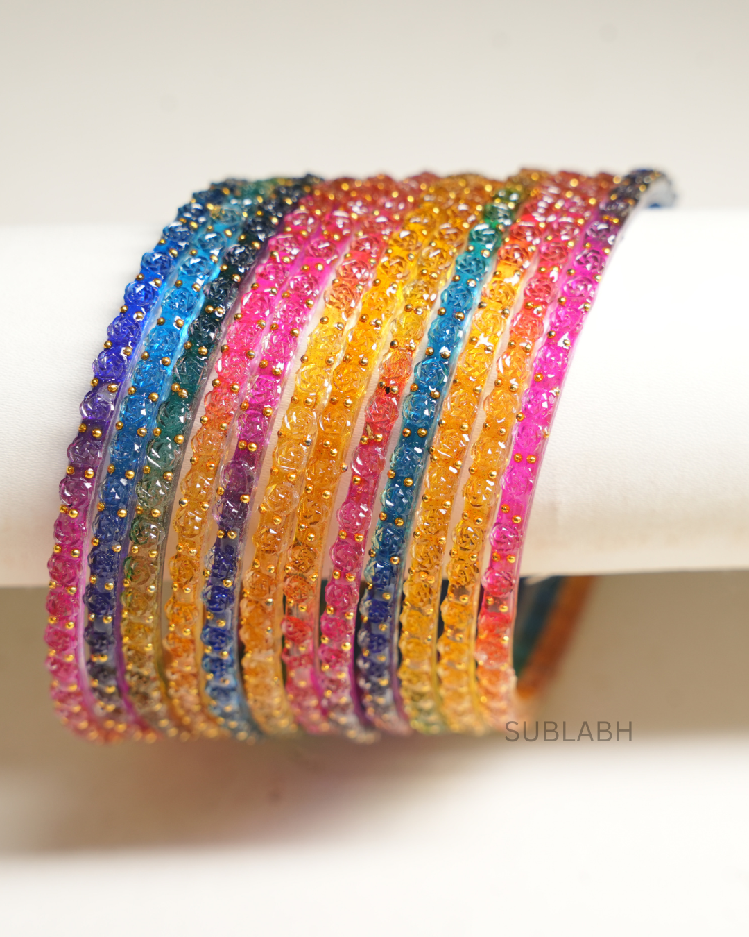 Bahaar Bangles - Spaced Double Dotted (Dozen)
