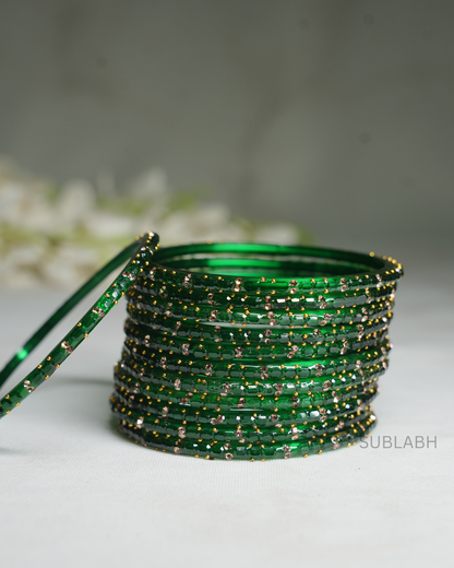 Bahaar Bangles - Spaced Double Dotted with Ridges(Dozen)
