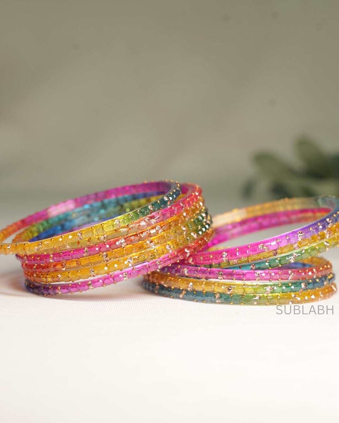Bahaar Bangles - Star Speckled (more pronounced dots with less pronounced dots(Dozen)