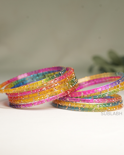 Bahaar Bangles - Star Speckled (more pronounced dots with less pronounced dots(Dozen)