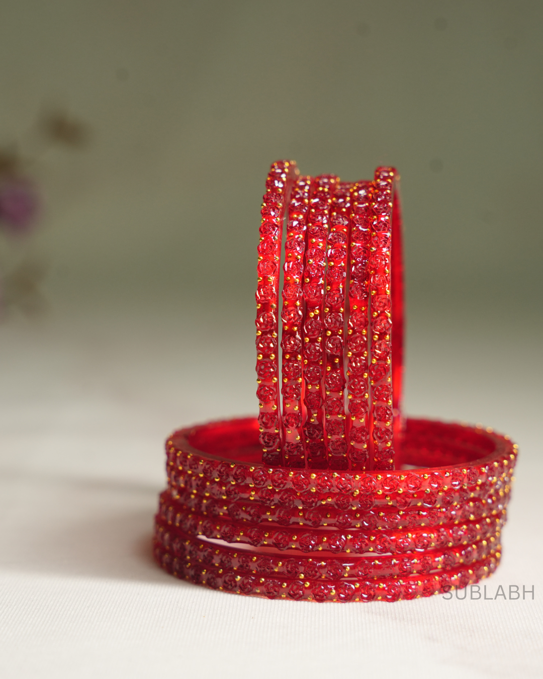 Bahaar Bangles- Non- uniform double Dotted (Dozen)