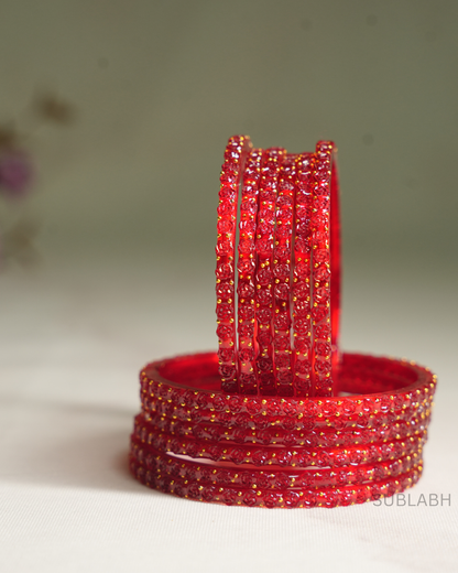 Bahaar Bangles- Non- uniform double Dotted (Dozen)