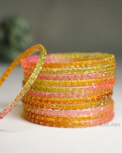 Bahaar Bangles - Spaced Double Dotted (Dozen)