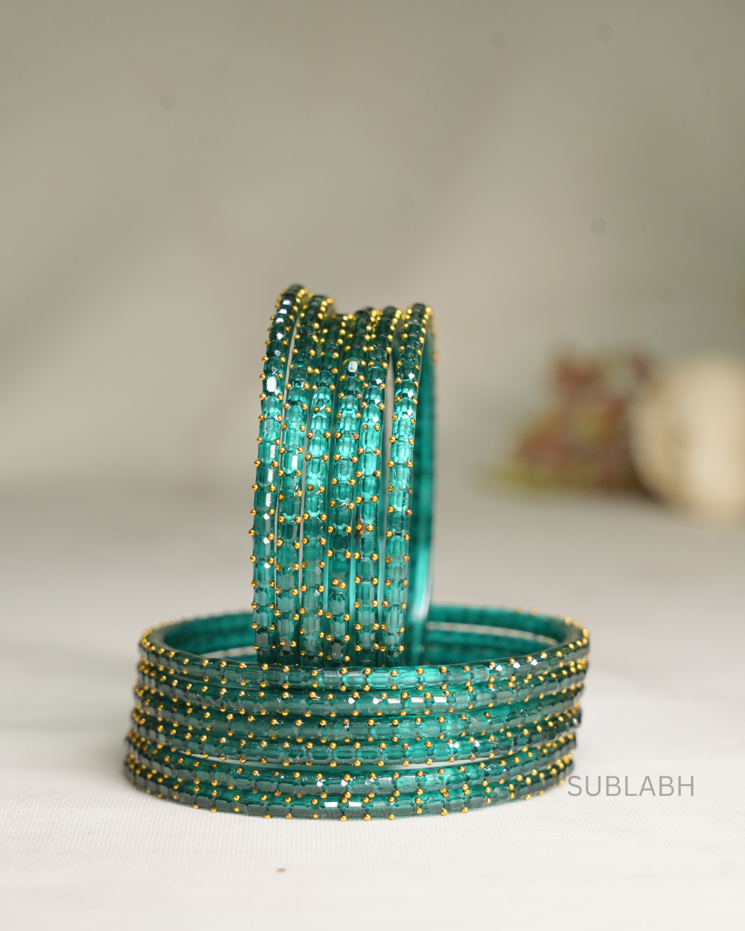 Bahaar Bangles - Double Dotted with Space between the two (Dozen)