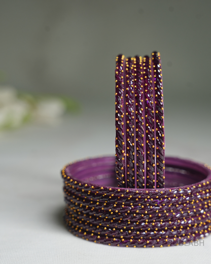 Bahaar Bangles - Spaced Double Dotted with Ridges(Dozen)