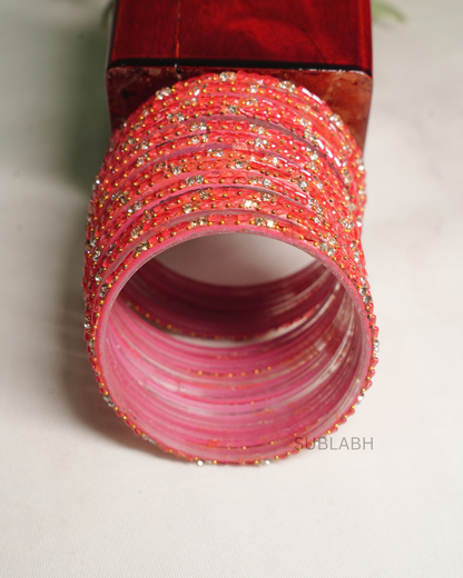 Bahaar Bangles - Clustered Gemstone with dots(Dozen)