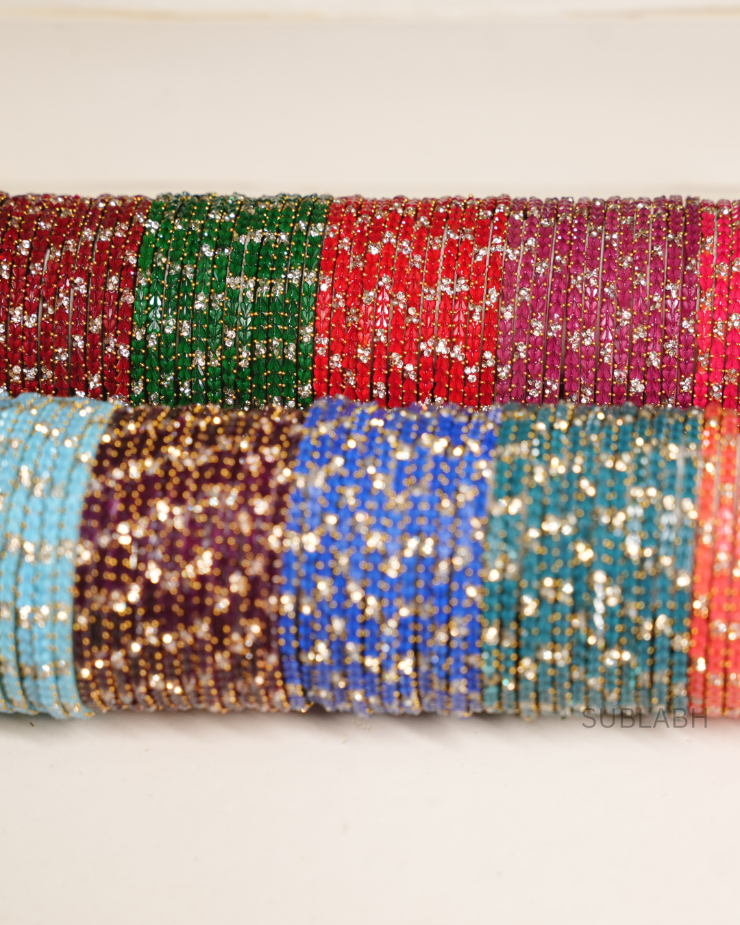 Bahaar Bangles - Clustered Gemstone with dots(Dozen)