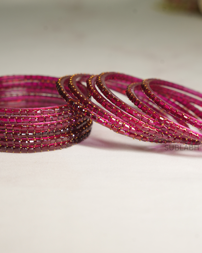 Bahaar Bangles - Double Dotted with Space between the two (Dozen)