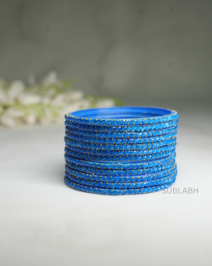 Bahaar Bangles - Spaced Double Dotted with Ridges(Dozen)