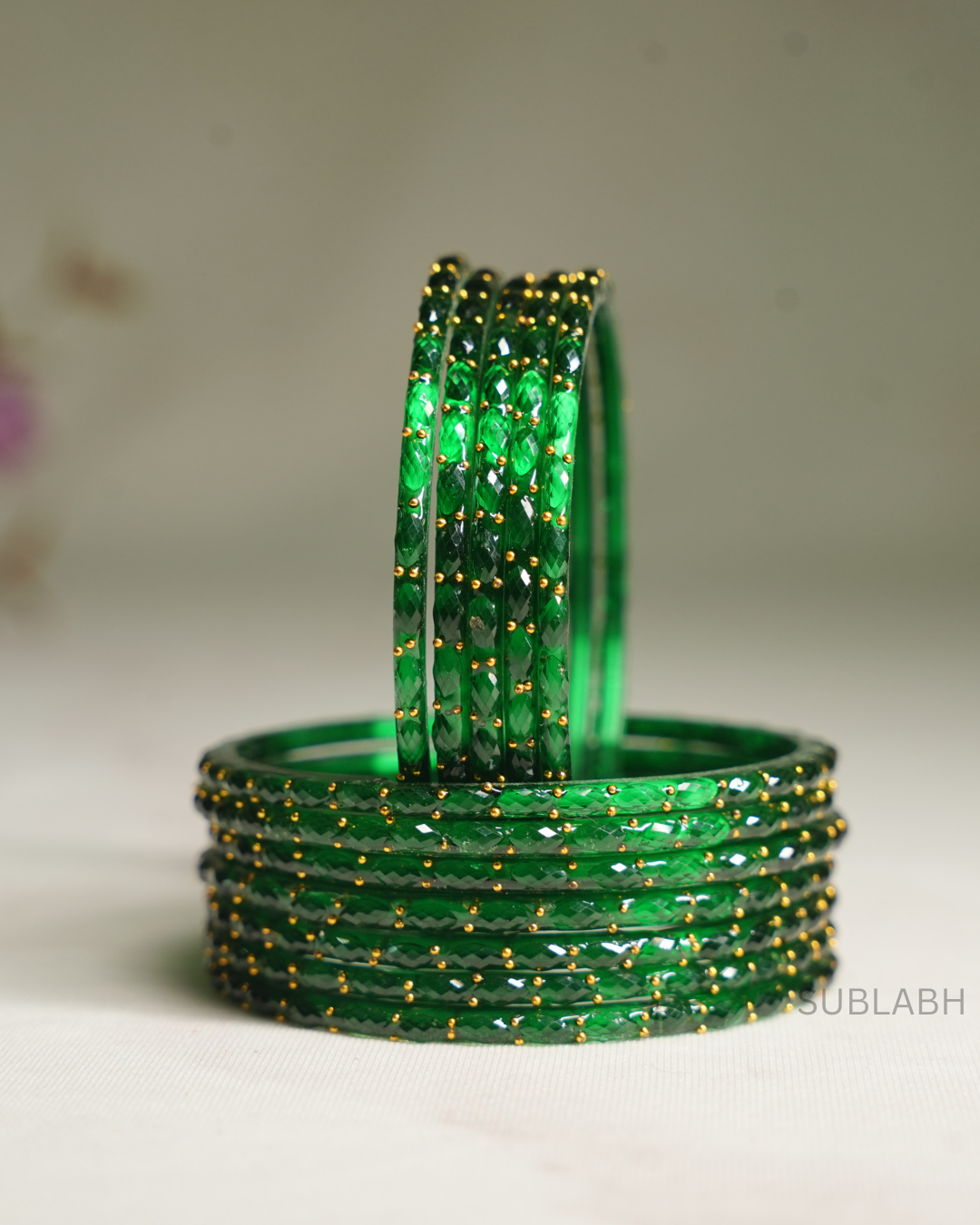 Bahaar Bangles- Non- uniform double Dotted (Dozen)