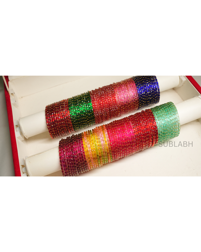 Bahaar Bangles- Non- uniform double Dotted (Dozen)