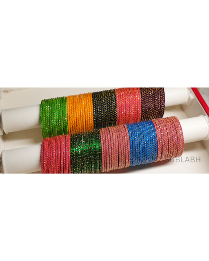 Bahaar Bangles - Spaced Double Dotted with Ridges(Dozen)